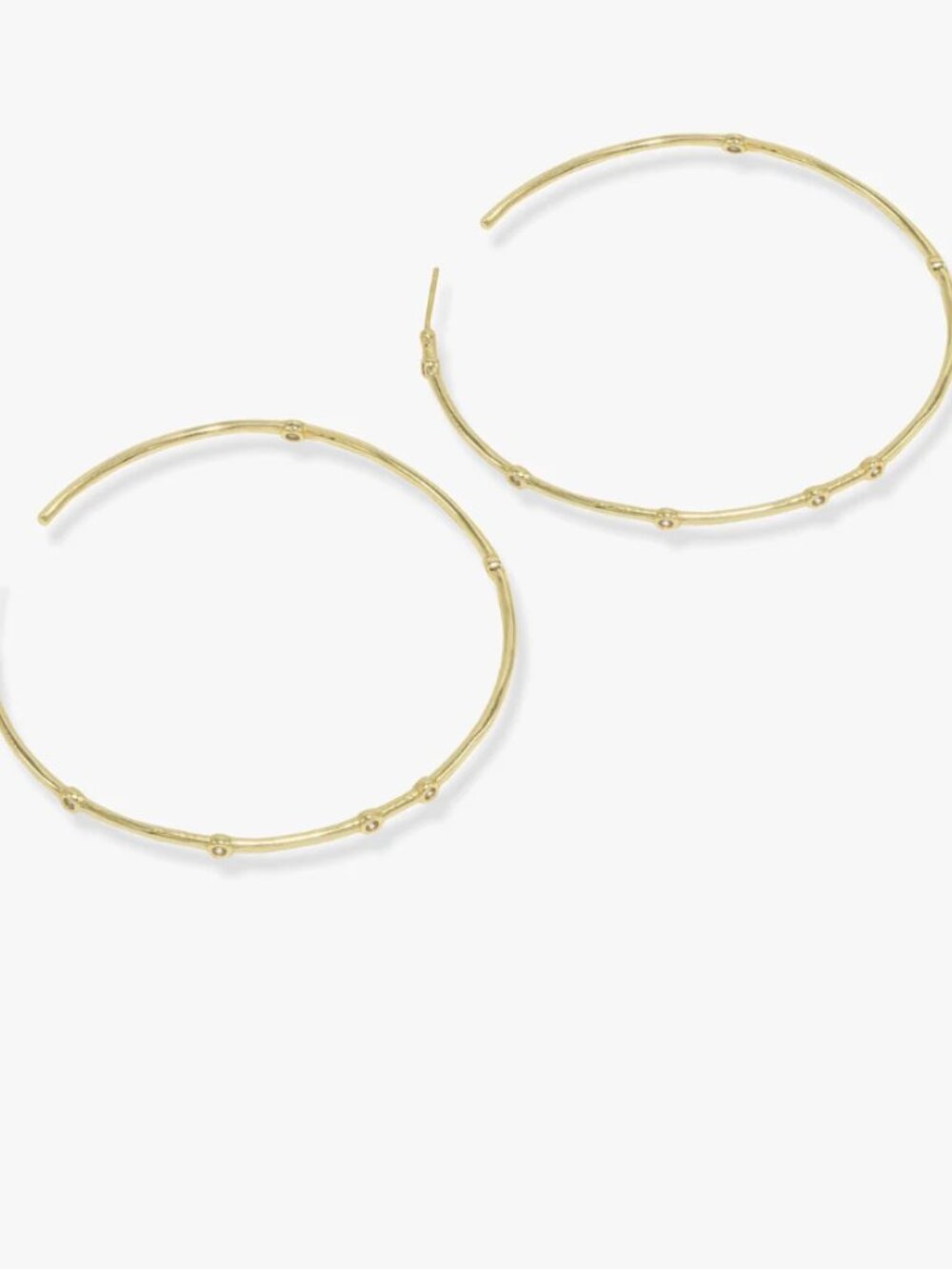 Melinda Maria 3” Big Ass Hoops Gold with Purple Pouch
